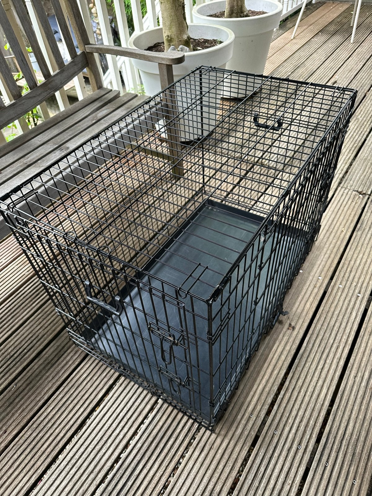 Opvouwbare metalen bench, Ophalen of Verzenden, Zo goed als nieuw