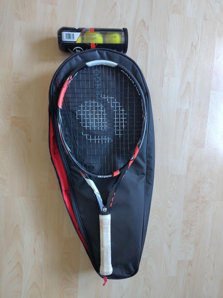 Artengo tennisracket met hoes en tennisballen, Sport en Fitness, Tennis, Ophalen of Verzenden