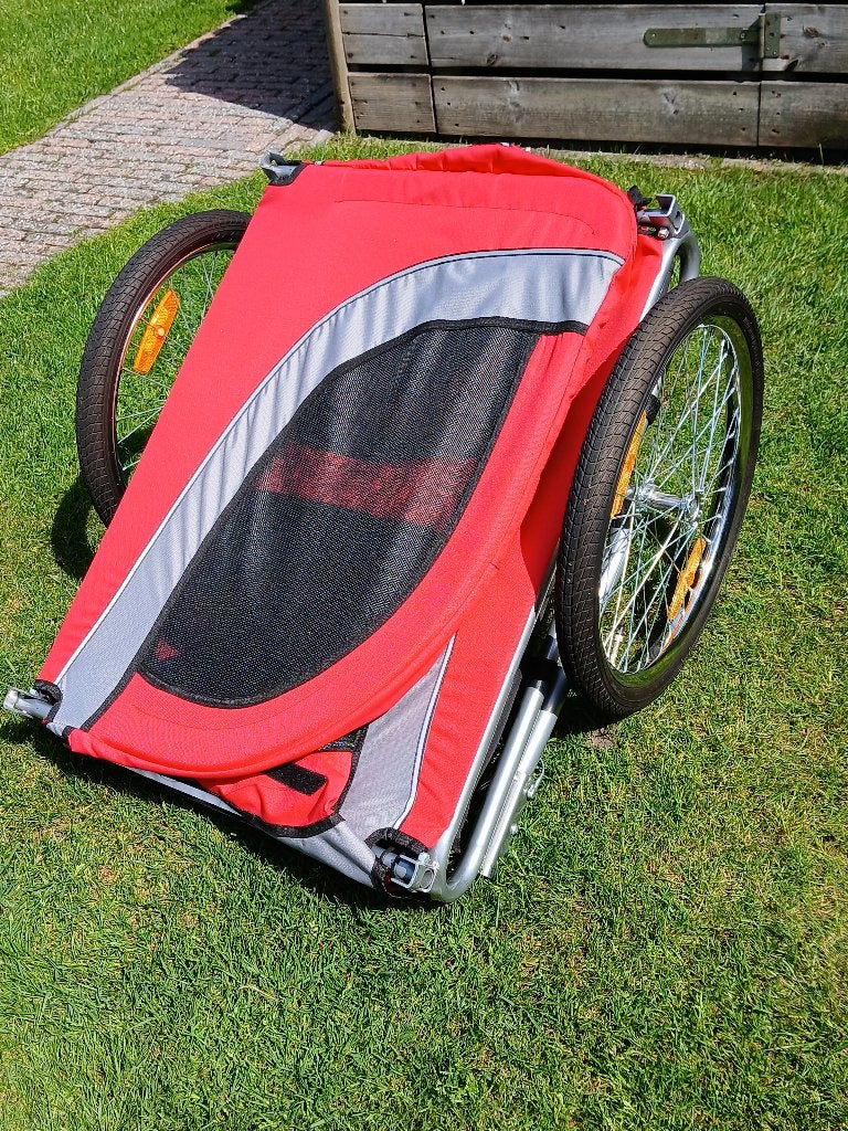 Honden Fietskar Rood/zwart 75x85x80/140cm, Ophalen, Zo goed als nieuw