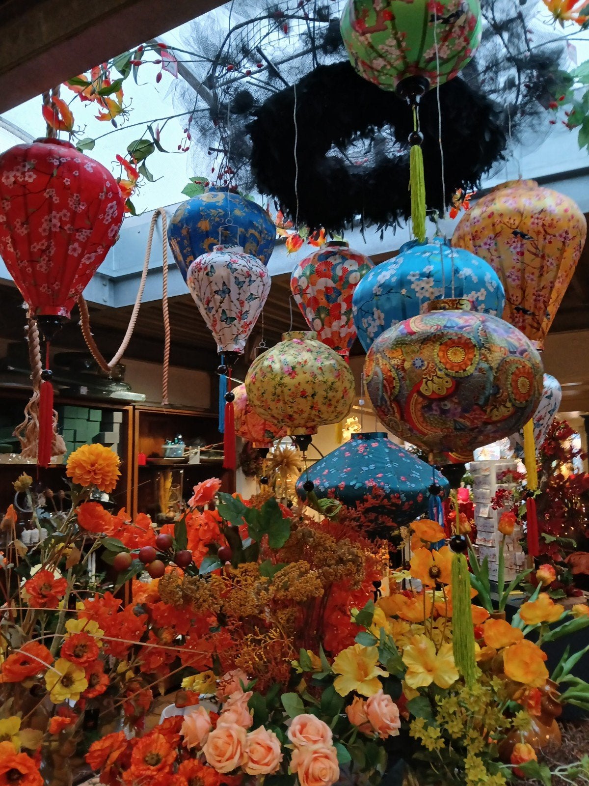 vitnamese zijde lampionnen klein 25.00  groot 35.00, Eén persoon, Overige typen