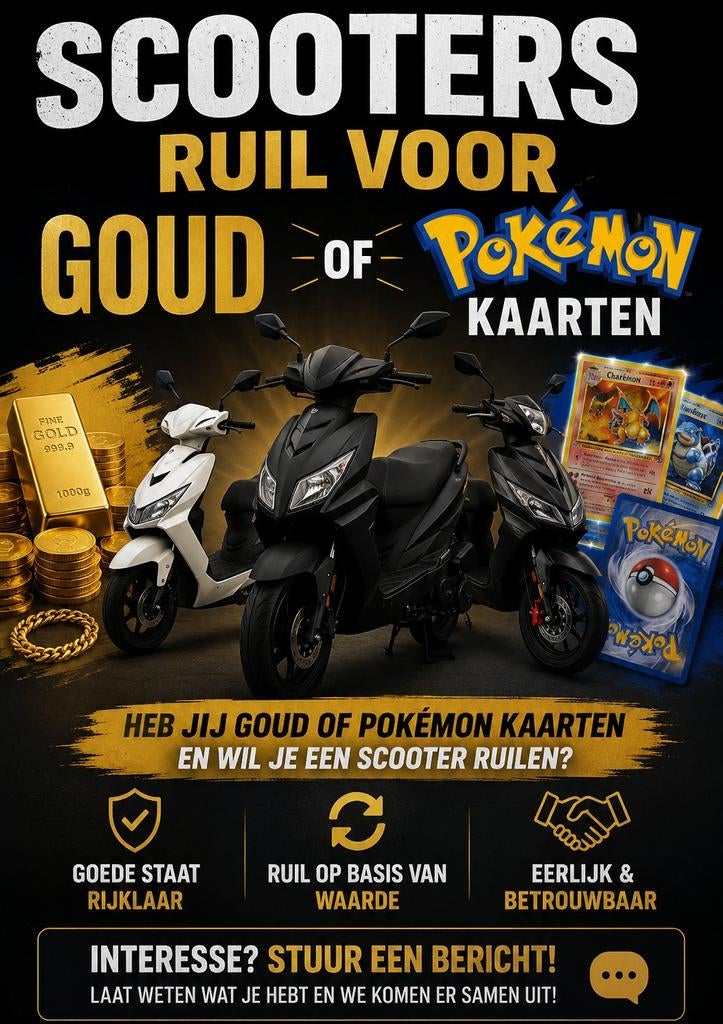 Scooters te ruil voor goud of Pokémon kaarten!, Ophalen of Verzenden, Zo goed als nieuw