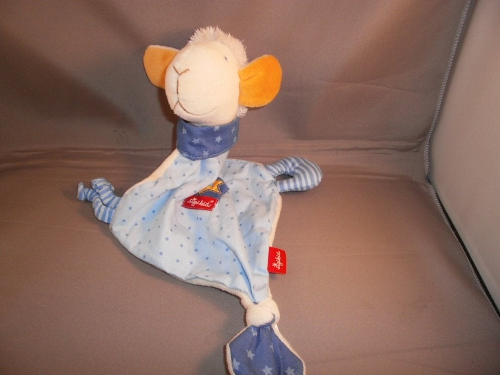 sigikid schaap lam doekje wit blauwe sjaal met sterren en, Overige karakters, Overige typen, Nieuw, Ophalen of Verzenden