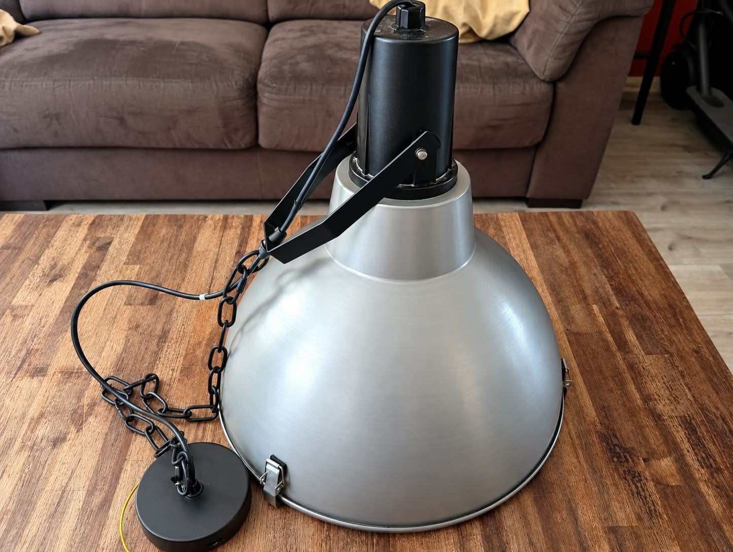 Grote industriële hanglamp – metalen fabriekslamp – vintage, Ophalen