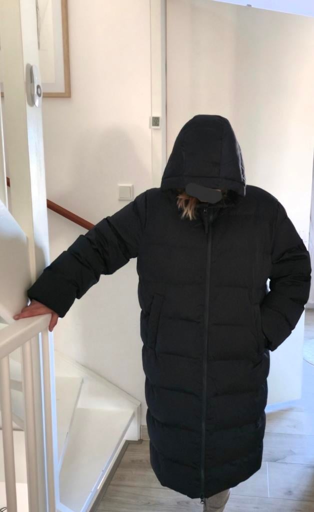 Samsøe Samsøe lange puffer jas maat M, Kleding | Dames, Maat 38/40 (M), Samsøe Samsøe, Zwart, Ophalen of Verzenden