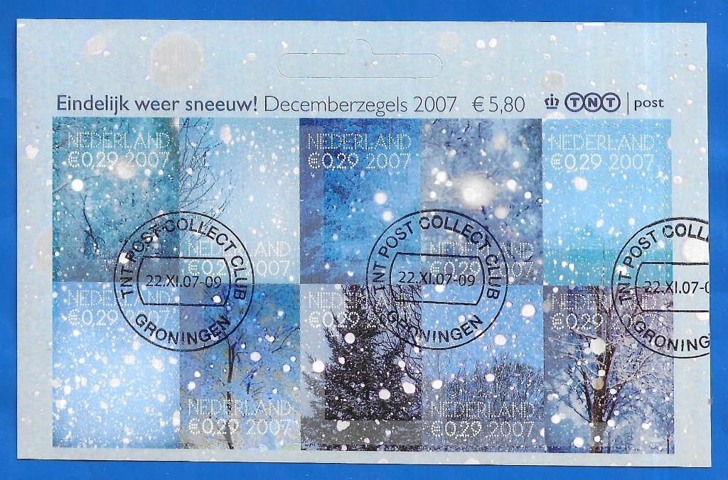 NVPH V2530-2539 Decemberzegels 2007 - gestempeld, Postzegels en Munten, Verzenden, Na 1940, Gestempeld