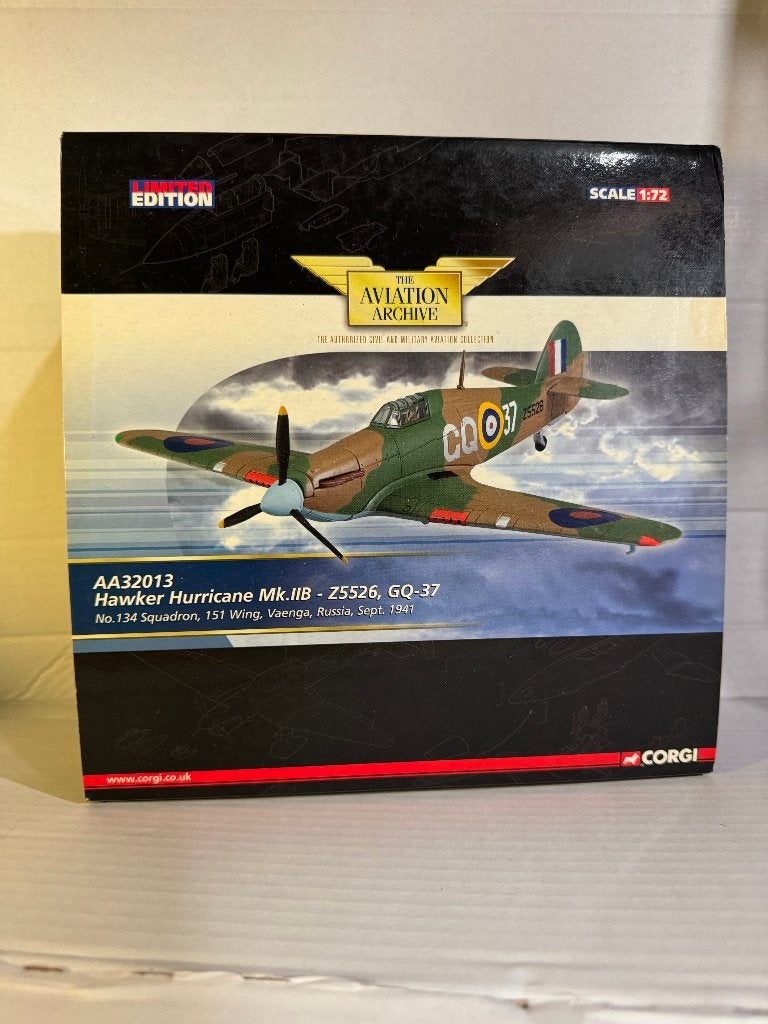 Corgi 1:72 USSR Hurricane Mk IIB Diecast RAF Vaenga AA32013, Ophalen of Verzenden, Boek of Tijdschrift