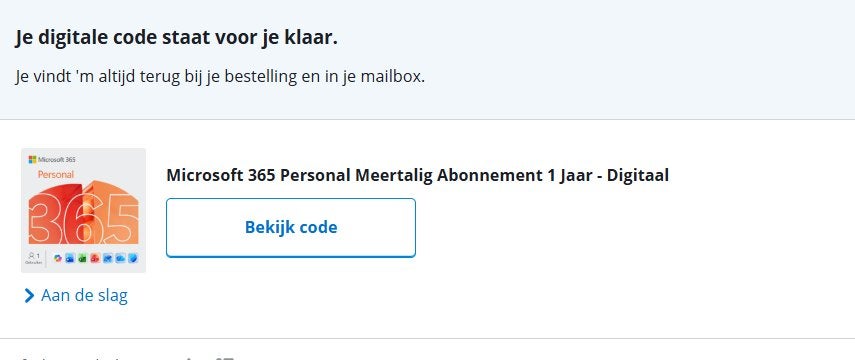 microsoft office abonnement, Ophalen of Verzenden, Nieuw