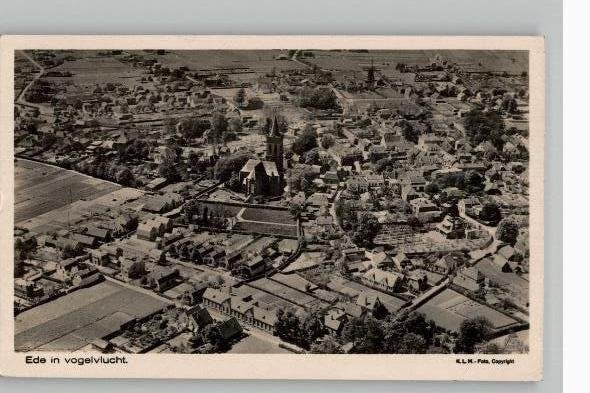 Ede in Vogelvlucht  KLM luchtfoto st 1929 fotokaart