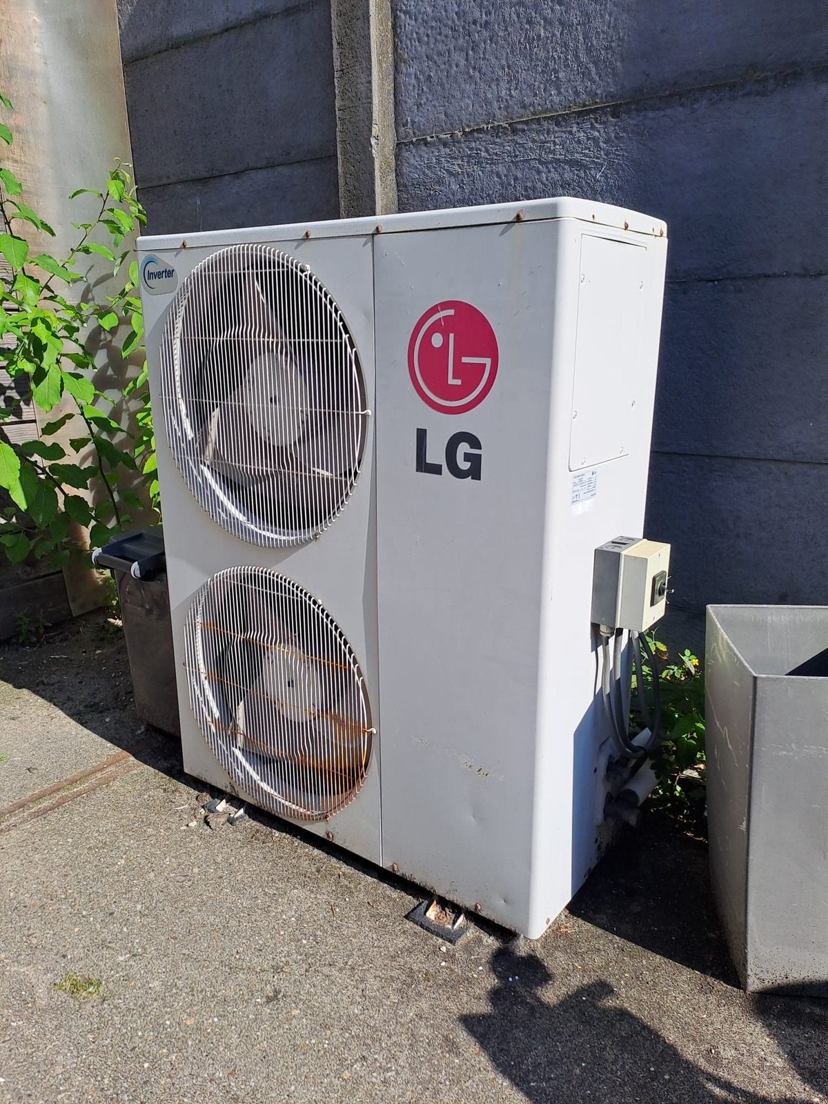 Airco systeem LG condersor en cassete, Witgoed en Apparatuur, Airco's, Ophalen, Gebruikt, Verwarmen, Plafondventilator