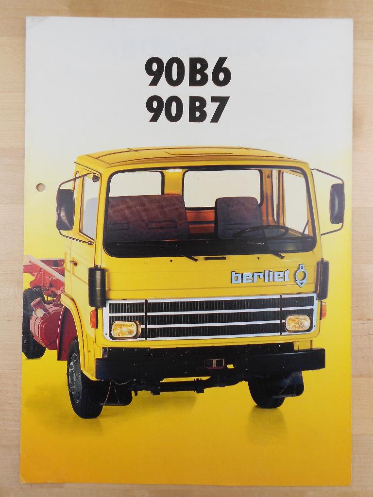 Berliet 90B6 90B7 Brochure 1978 90 B6 B7, Berliet, Ophalen of Verzenden, Zo goed als nieuw, Overige merken