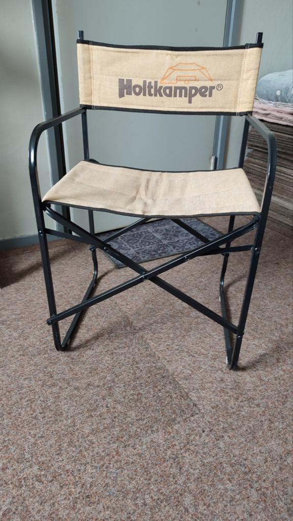4 retro Holtkamper regisseur stoelen ZELDZAAM, Caravans en Kamperen, Kampeermeubelen, Ophalen, Zo goed als nieuw, Campingstoel