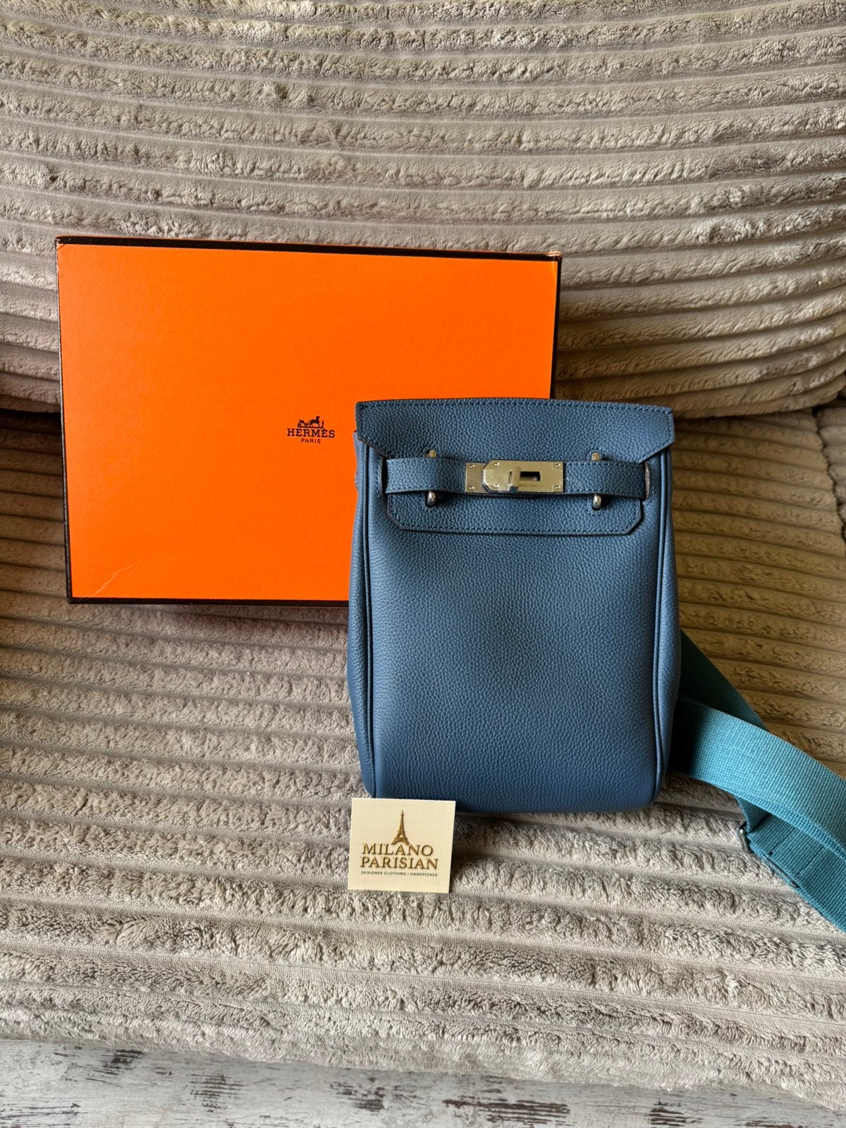 Hermes Hac A Dos schoudertas, Ophalen of Verzenden, Nieuw, Blauw