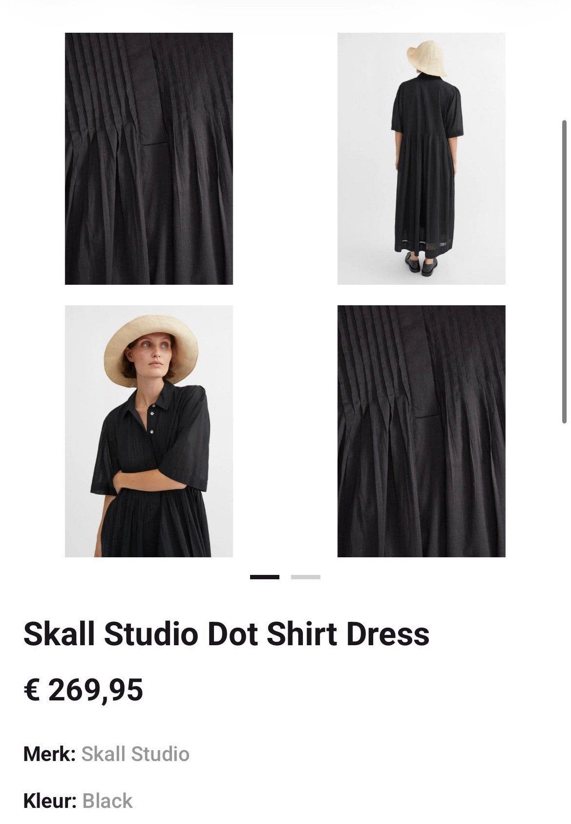 Skall Studio jurk maxi zwart 36/38 organic katoen, Maat 38/40 (M), Zwart, Nieuw, Ophalen of Verzenden