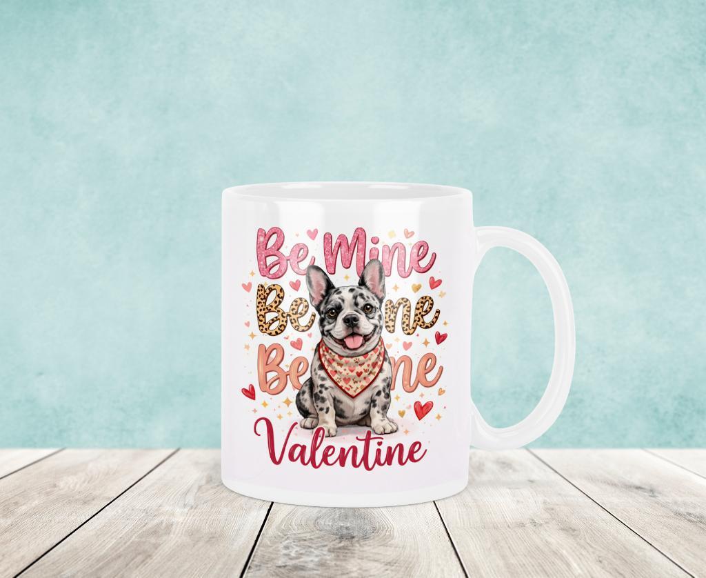 Be Mine Franse Bulldog Mok - Valentijnsdag, Verzenden, Keramiek, Nieuw, Overige stijlen