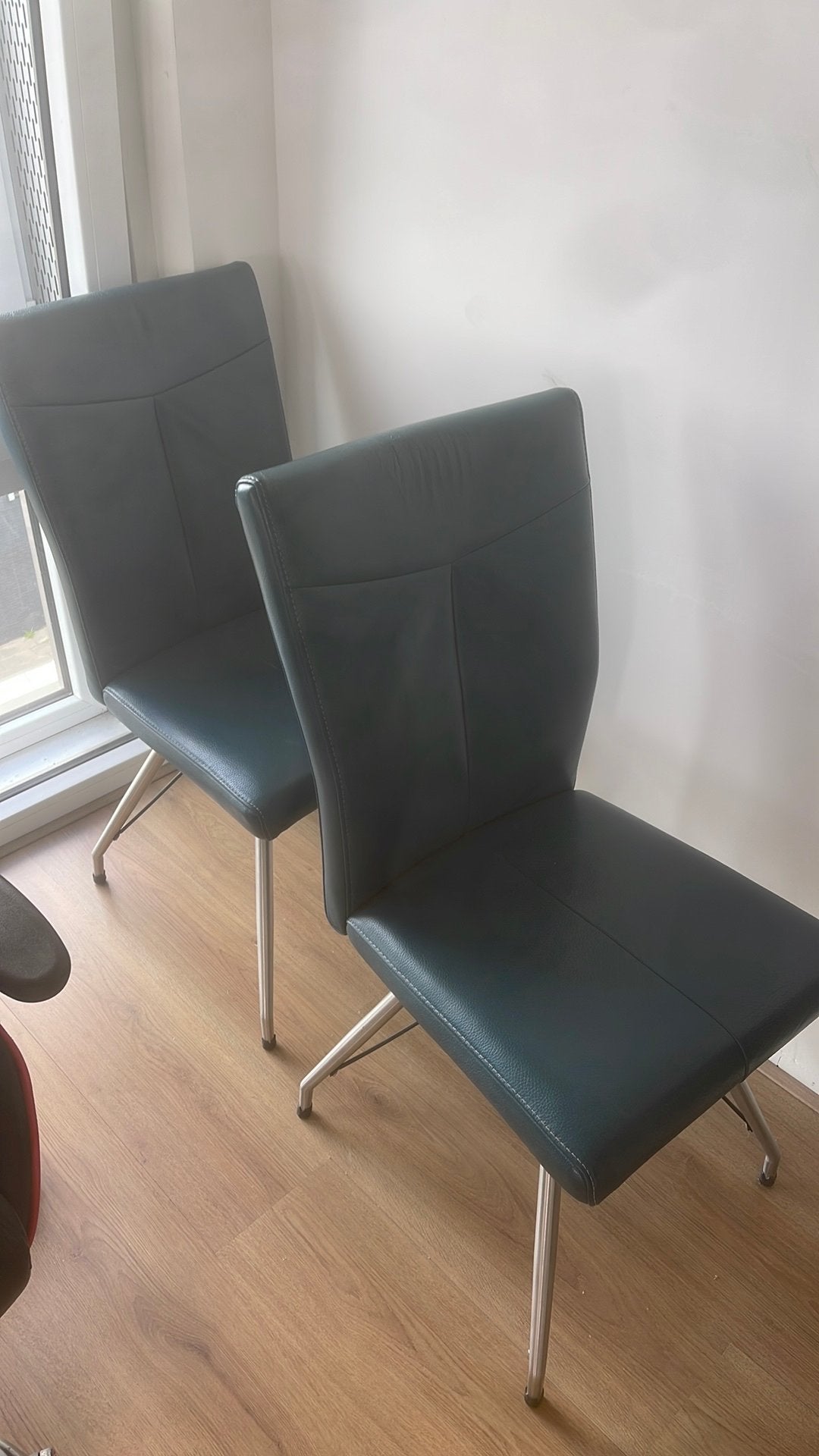3 maal eettafelstoel Levi van Henders & hazel ( petrol ), Huis en Inrichting, Stoelen, Ophalen, Zo goed als nieuw, Overige kleuren