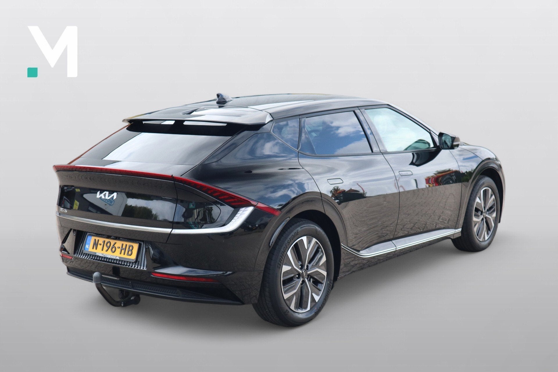 Kia EV6 Plus 77.4 kWh SOH94% Trekhaak Leder ACC Clima, Auto's, Achterwielaandrijving, Gebruikt, 211 min, Zwart