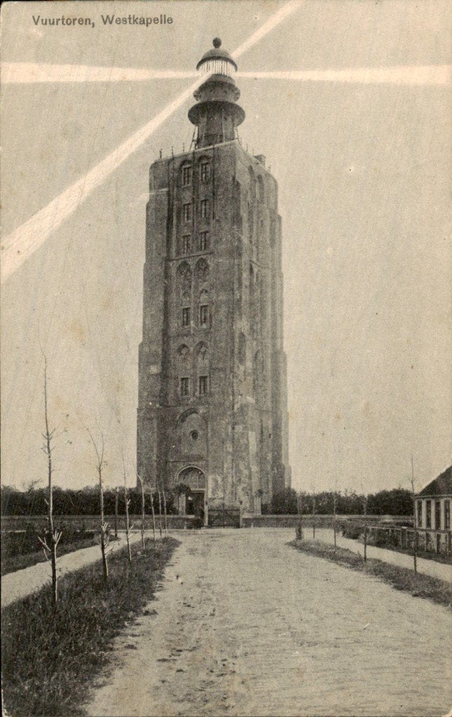 Westkapelle - Vuurtoren - Gezicht, Verzamelen, Ophalen of Verzenden, Voor 1920, Ongelopen, Zeeland