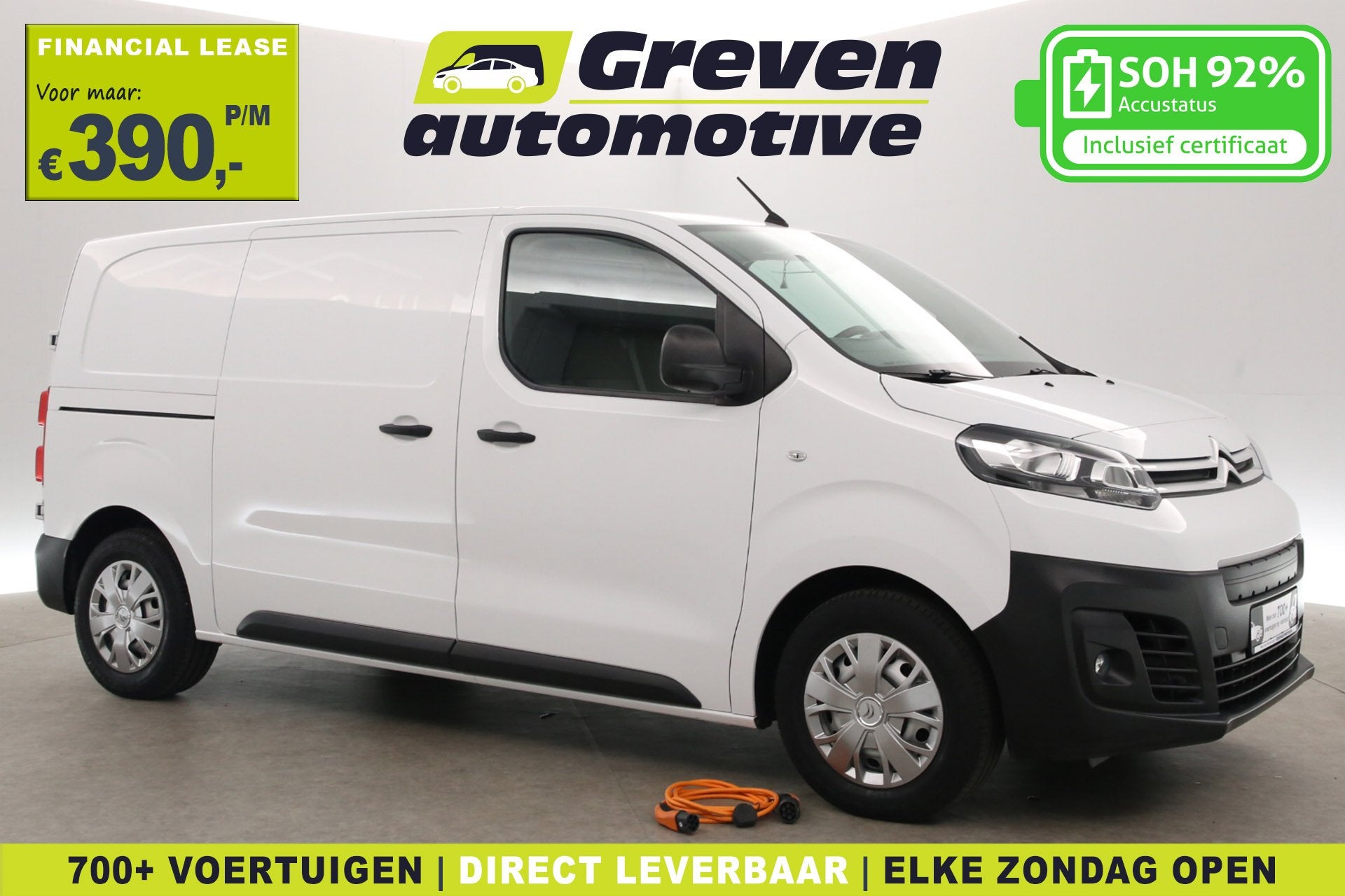Citroën Jumpy Elektrisch L2H1 75 kWh | Snelladen | SOH 92%, Auto's, Gebruikt, Citroën, Wit, 75 kWh