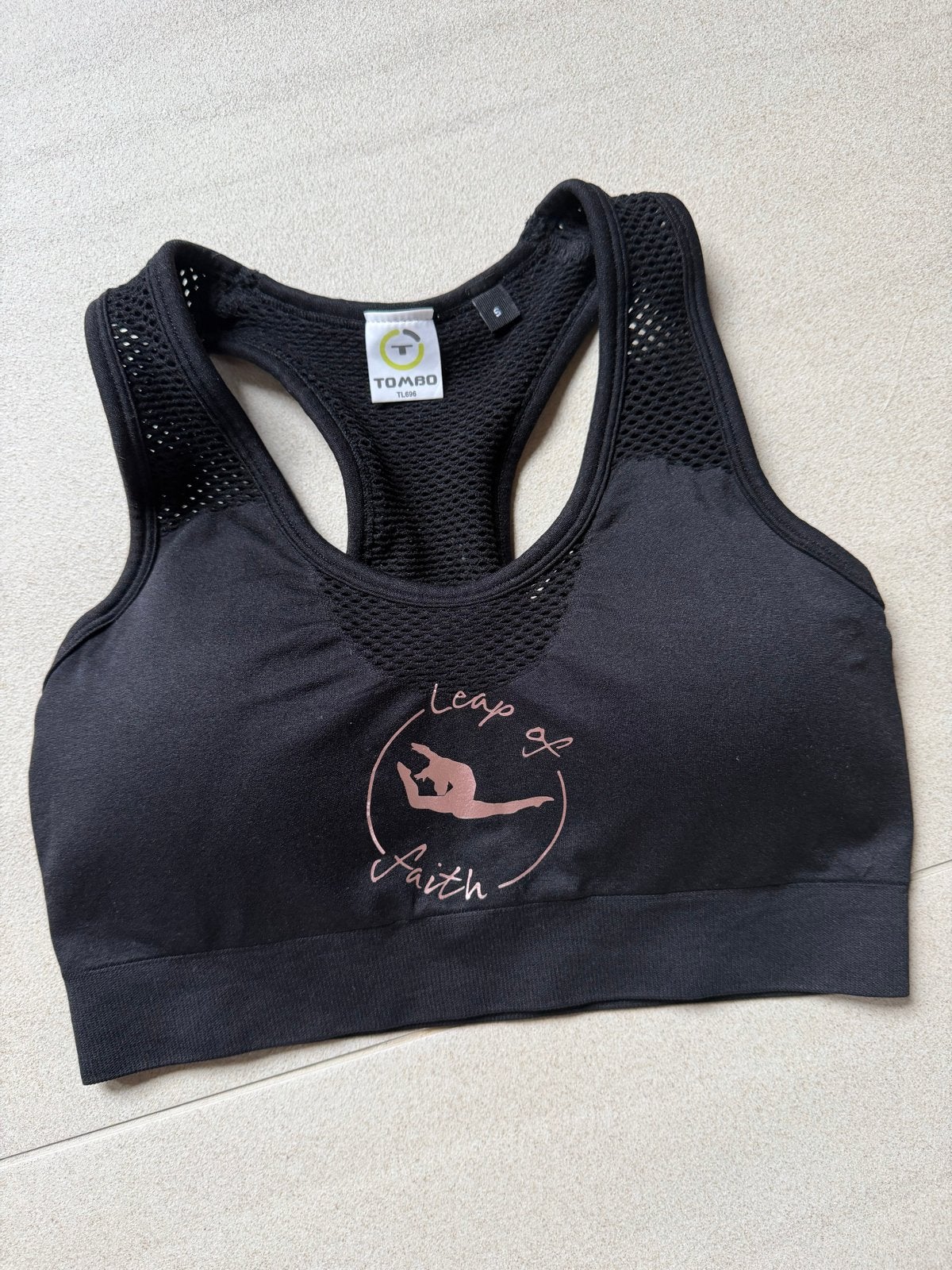 Zwarte ballet top sport bh maat S - Tombo, Sport en Fitness, Ophalen of Verzenden, Zo goed als nieuw, Kleding
