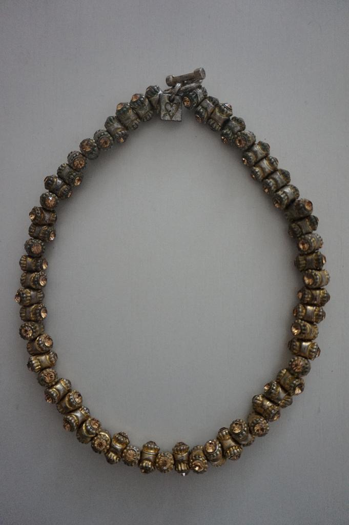 Otazu ketting goud kleurig (tonnetjes), Overige materialen, Met strass, Ophalen of Verzenden, Zo goed als nieuw