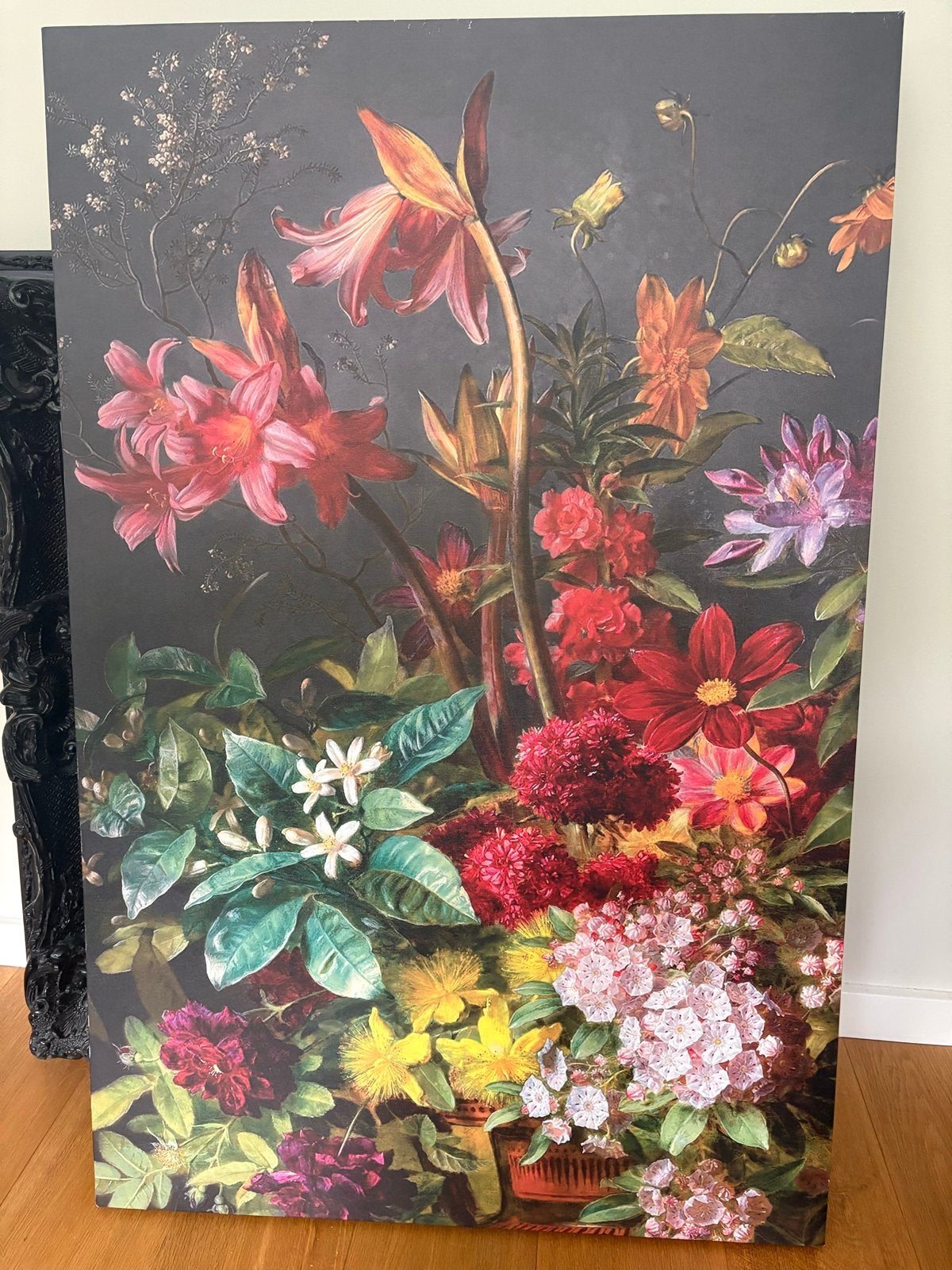 Groot Canvas Schilderij Bloemen 75x115cm op Houten Frame, Huis en Inrichting, Woonaccessoires | Schilderijen, Tekeningen en Foto's