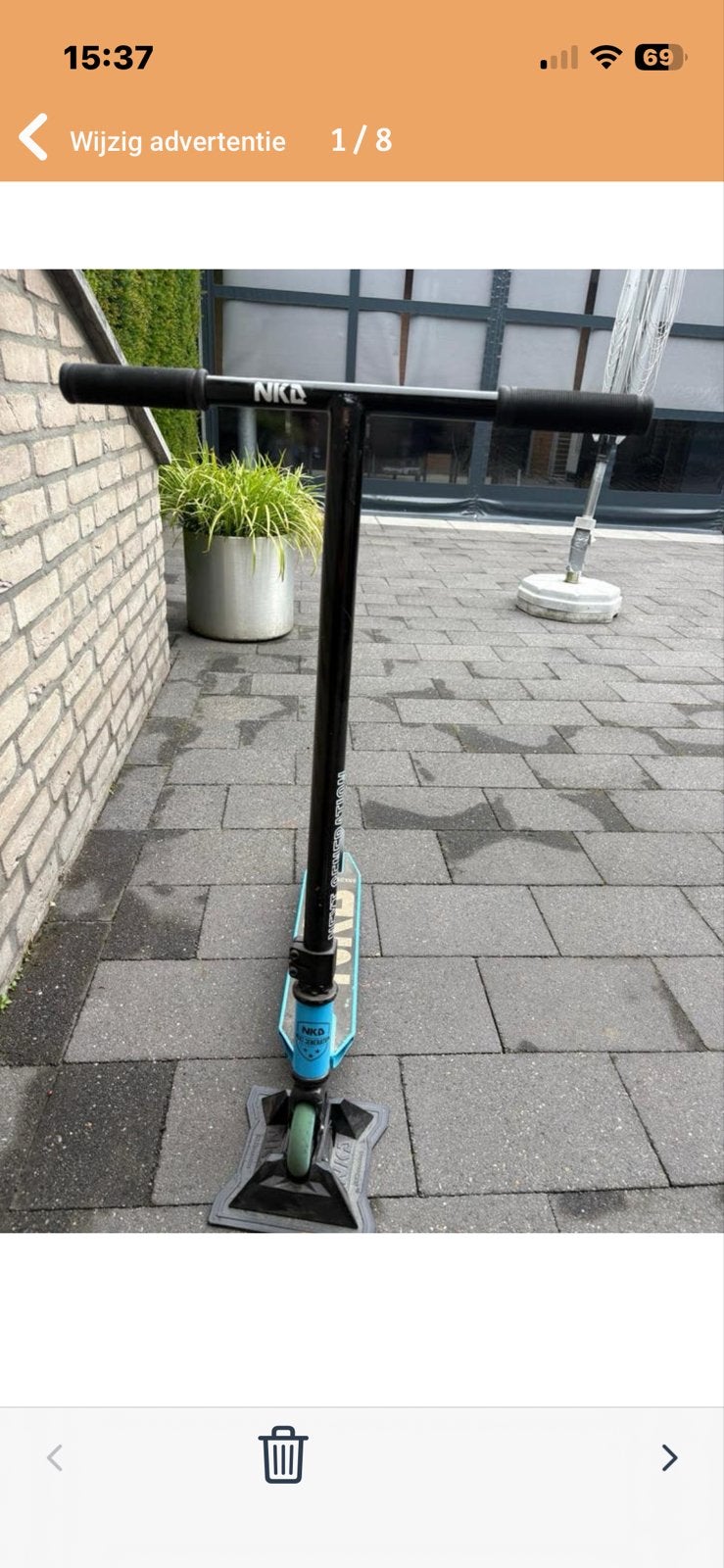 NKD Stuntstep met Helm en ramp - Zo goed als nieuw, Ophalen, Zo goed als nieuw, Gewone step