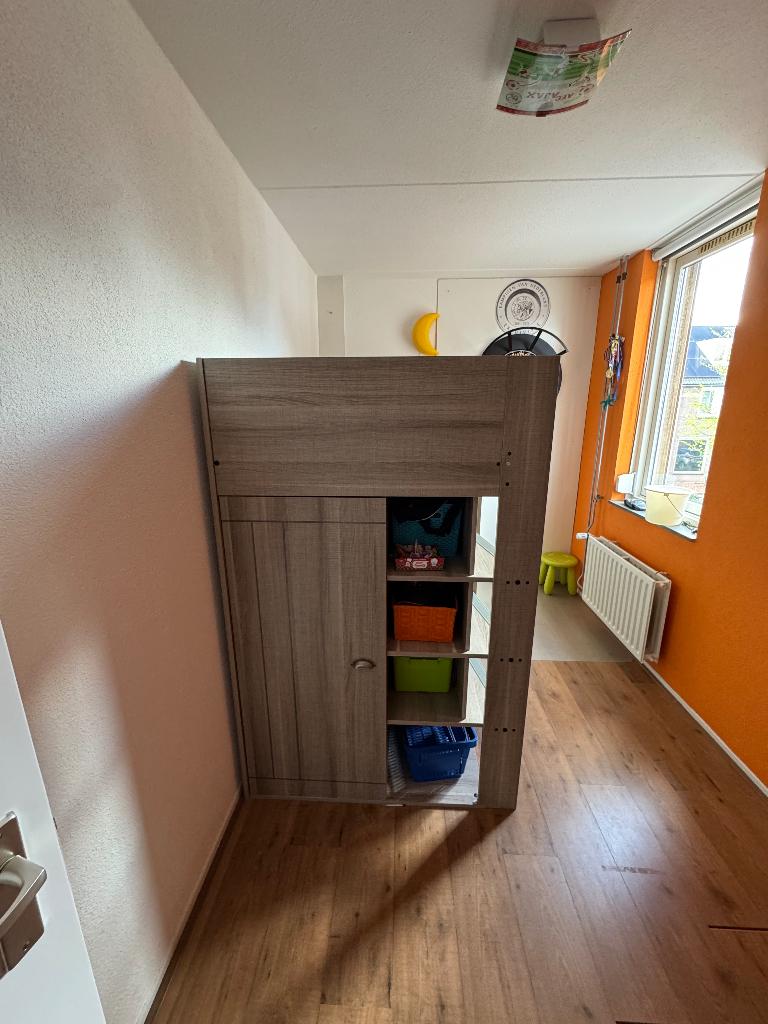Hoogslaper Gami Largo met bureau en kast, Ophalen, Gebruikt, Eenpersoons, Minder dan 160 cm
