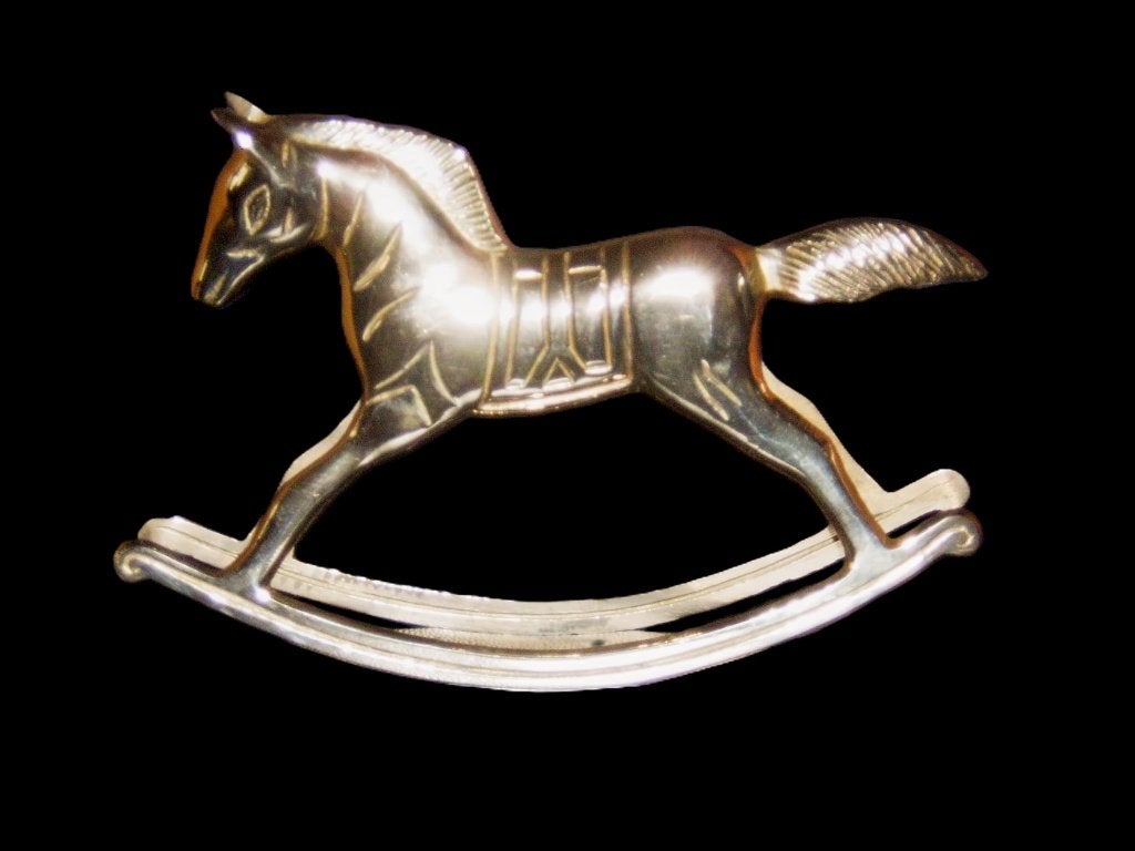 Mooi paard koperen schommelpaard, Ophalen, Koper