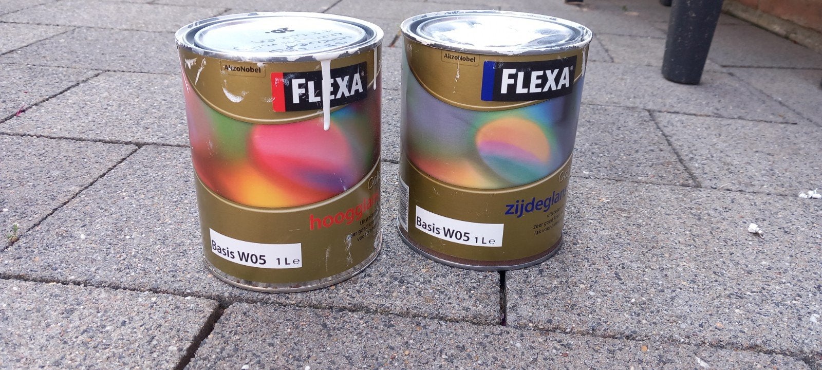 Flexa Colors Hoogglans en Zijdeglans Verf 3 kwart vol, Ophalen, Wit, Nieuw, Lak