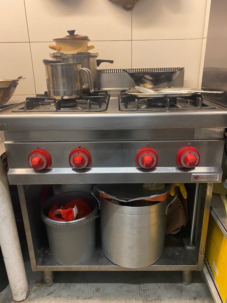 Berto’s Horeca gasfornuis, Ophalen, Gebruikt, 60 cm of meer, 4 kookzones