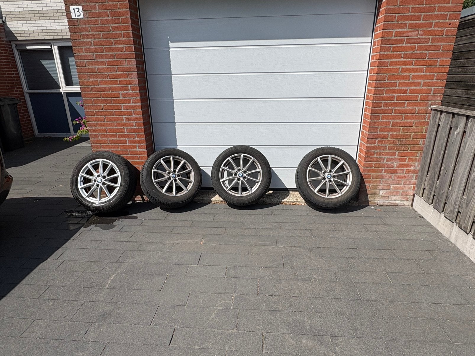 Bmw velgen 17 inch met runflat winterbanden, Ophalen, Gebruikt, Velg(en), 17 inch
