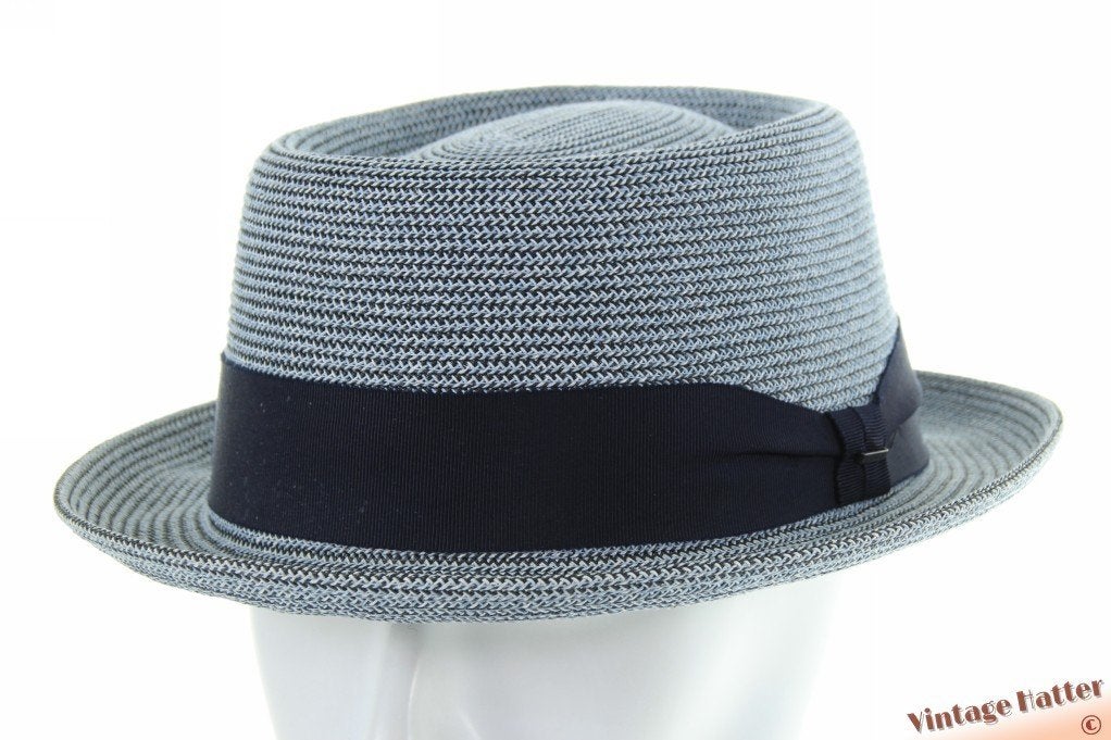 Zomer porkpie hoed Bailey Hats Waits lichtblauw nieuw 61, 60 cm (XL, 7½ inch) of meer, Hoed, Nieuw, Ophalen of Verzenden