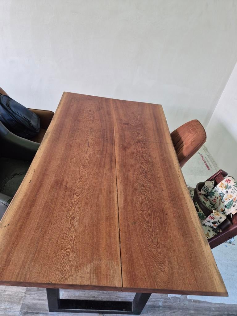Boomstam tafel, Ophalen, 100 tot 150 cm, Zo goed als nieuw, 150 tot 200 cm