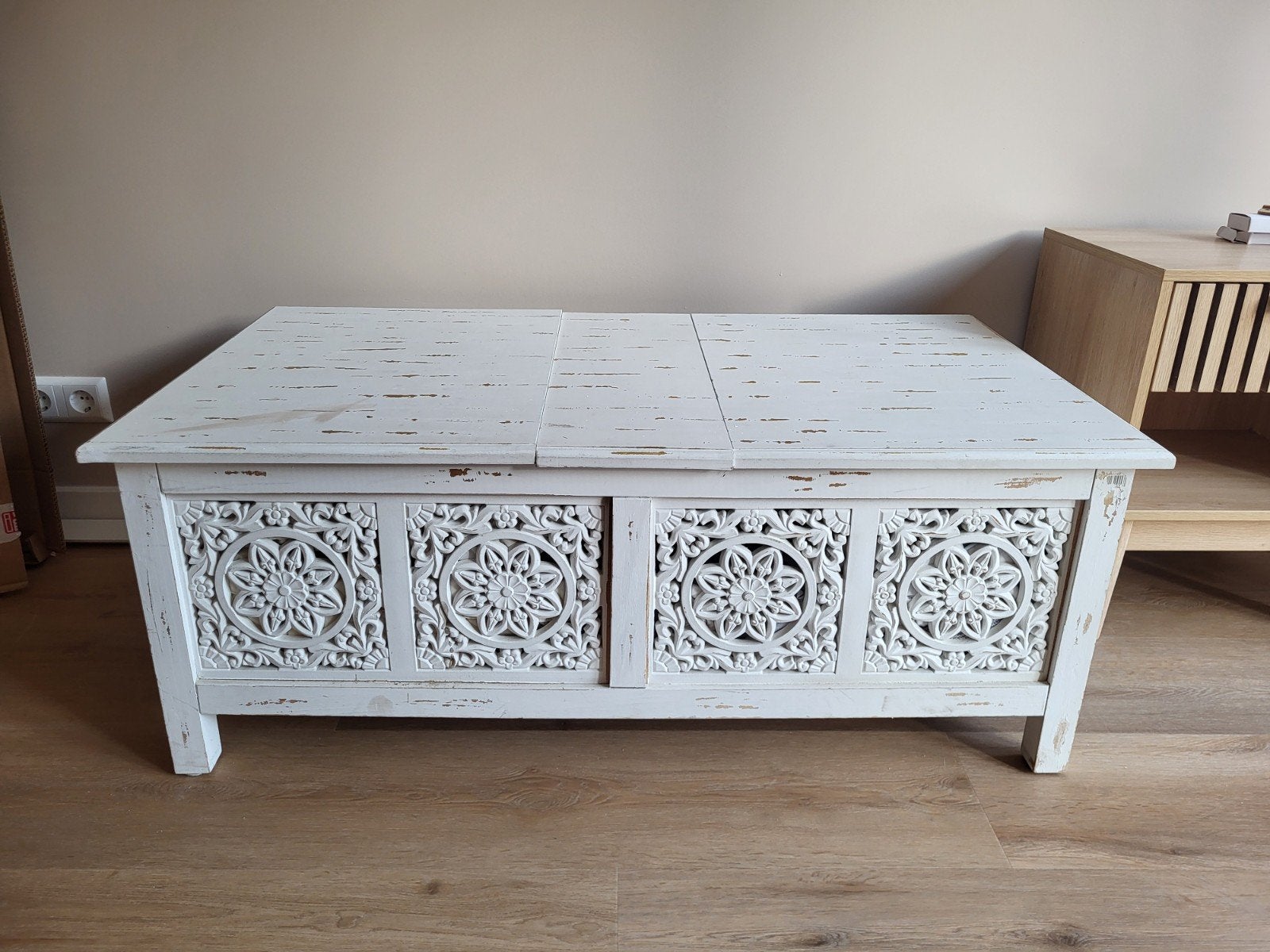Dekenist / Salontafel met opbergruimte, Huis en Inrichting, Woonaccessoires | Kisten, Ophalen, Gebruikt, 50 tot 100 cm, 100 tot 125 cm