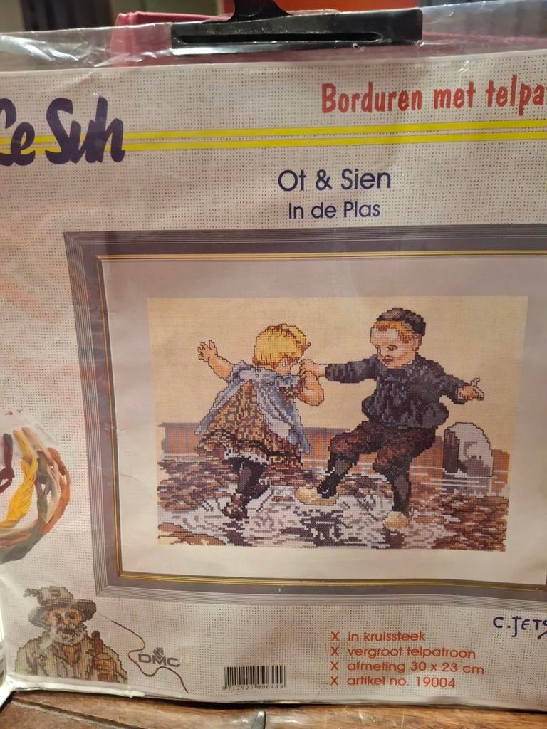 Ot en sien in de plas, Hobby en Vrije tijd, Ophalen of Verzenden, Nieuw, Borduurpakket