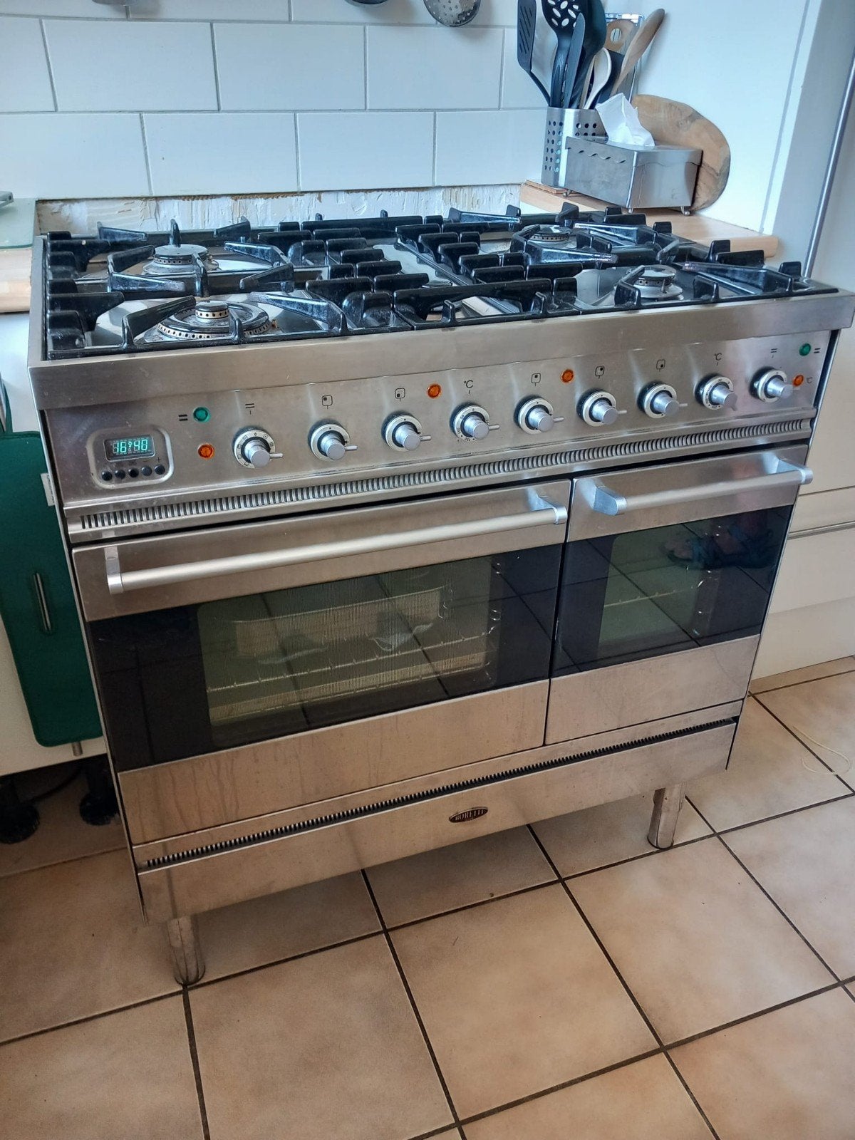 Aangeboden een goed werkende Boretti fornuis met dubbele ove, Ophalen, Gebruikt, 60 cm of meer, Gas