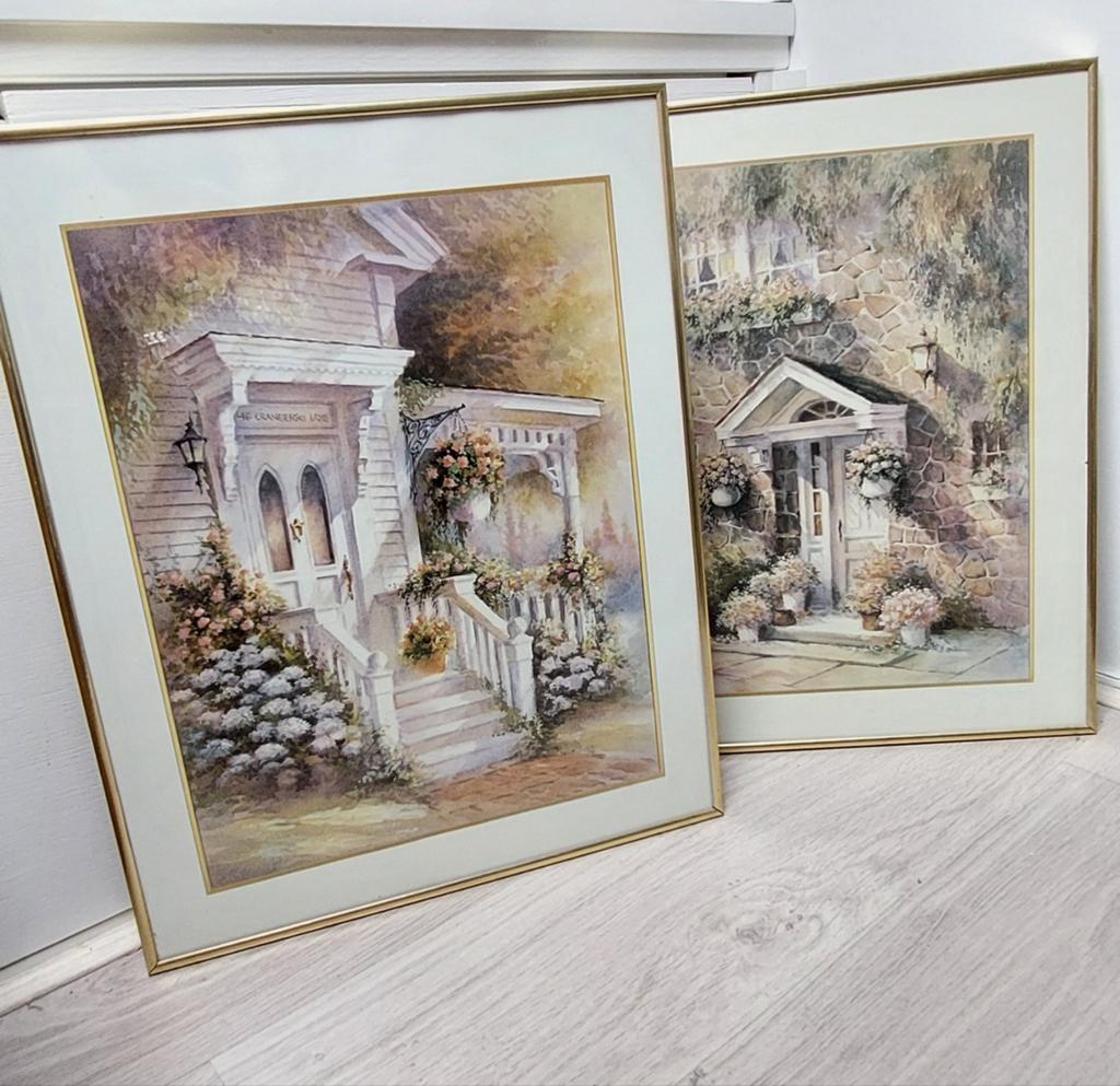 2 lijsten met messing randje, Huis en Inrichting, Woonaccessoires | Lijsten, Ophalen of Verzenden, Hout