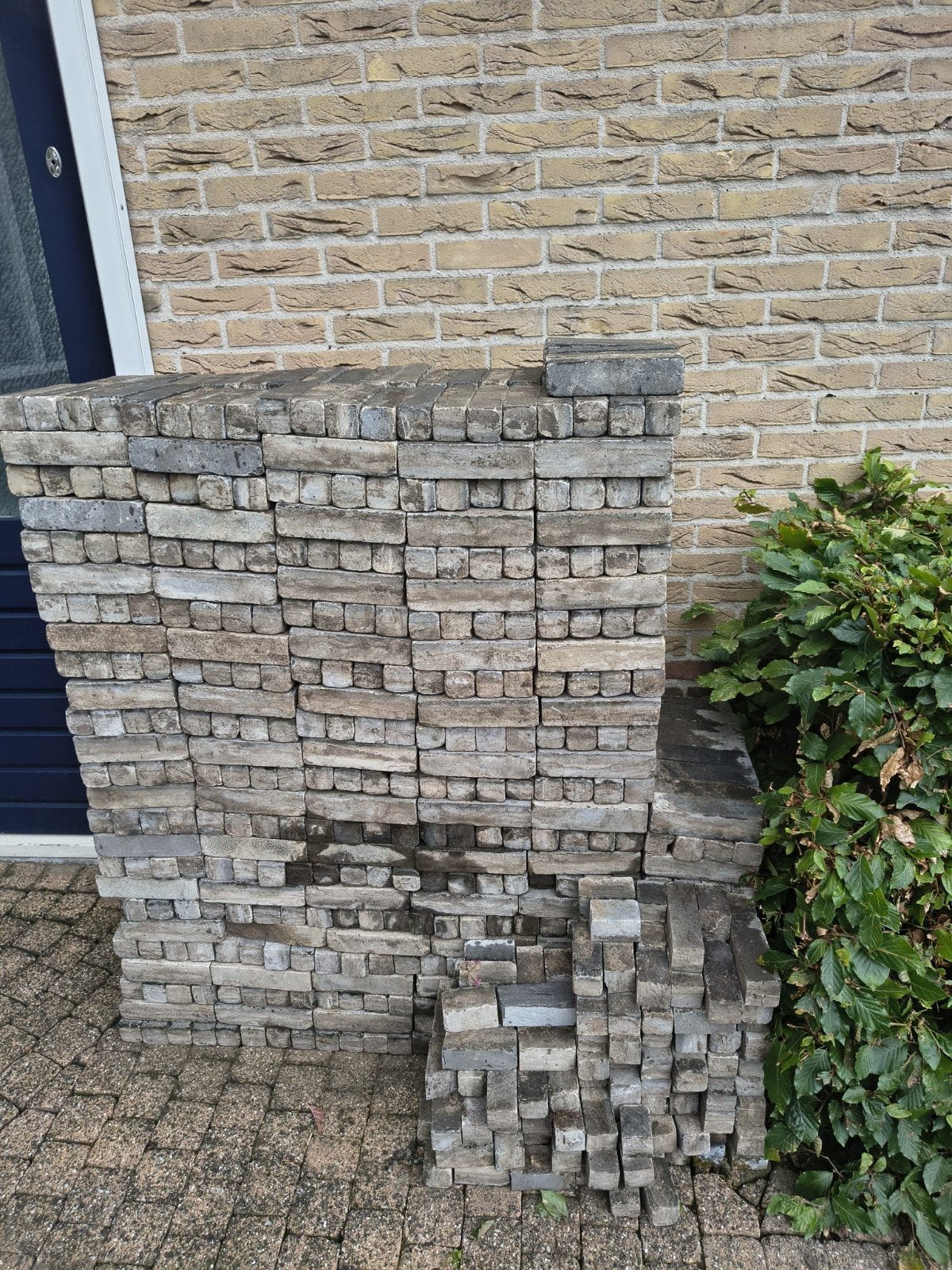 Chinese hardstenen waaltjes - 10 m² met passtukjes, Ophalen, Gebruikt, Klinkers, Natuursteen