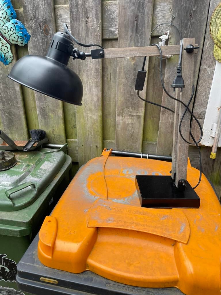Houten schaarlamp, Ophalen of Verzenden, Zo goed als nieuw, Minder dan 50 cm