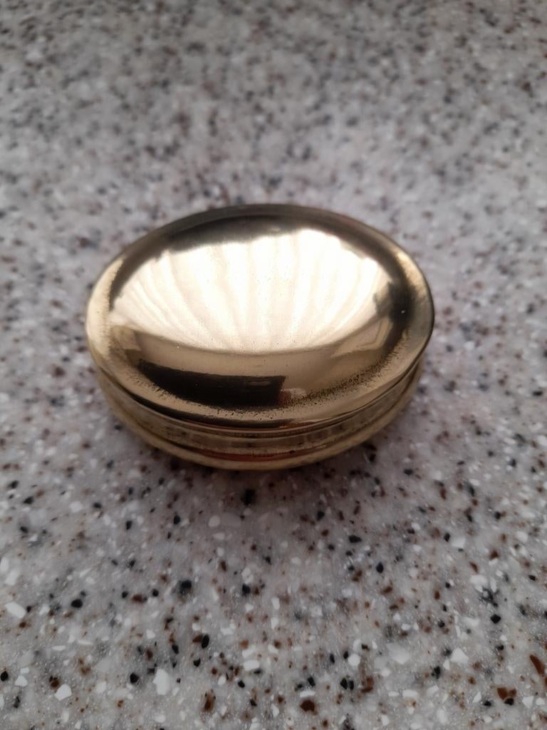Vintage messing pillendoosje/snuffeldoosje, Ophalen of Verzenden
