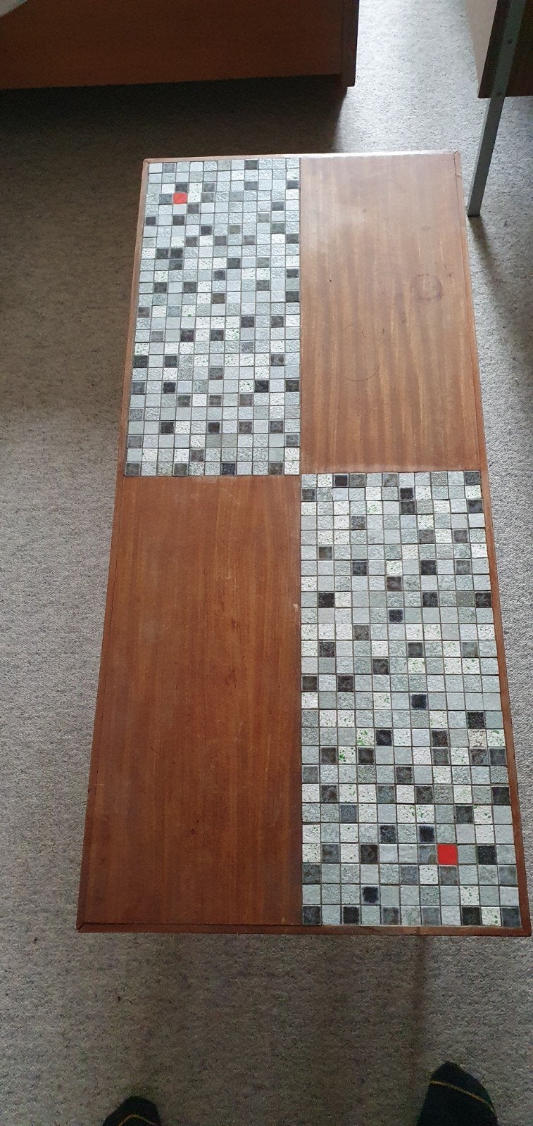 mozaiek tafel vintage jaren 60/70, Ophalen, Gebruikt, Jaren 60, 75 cm of meer