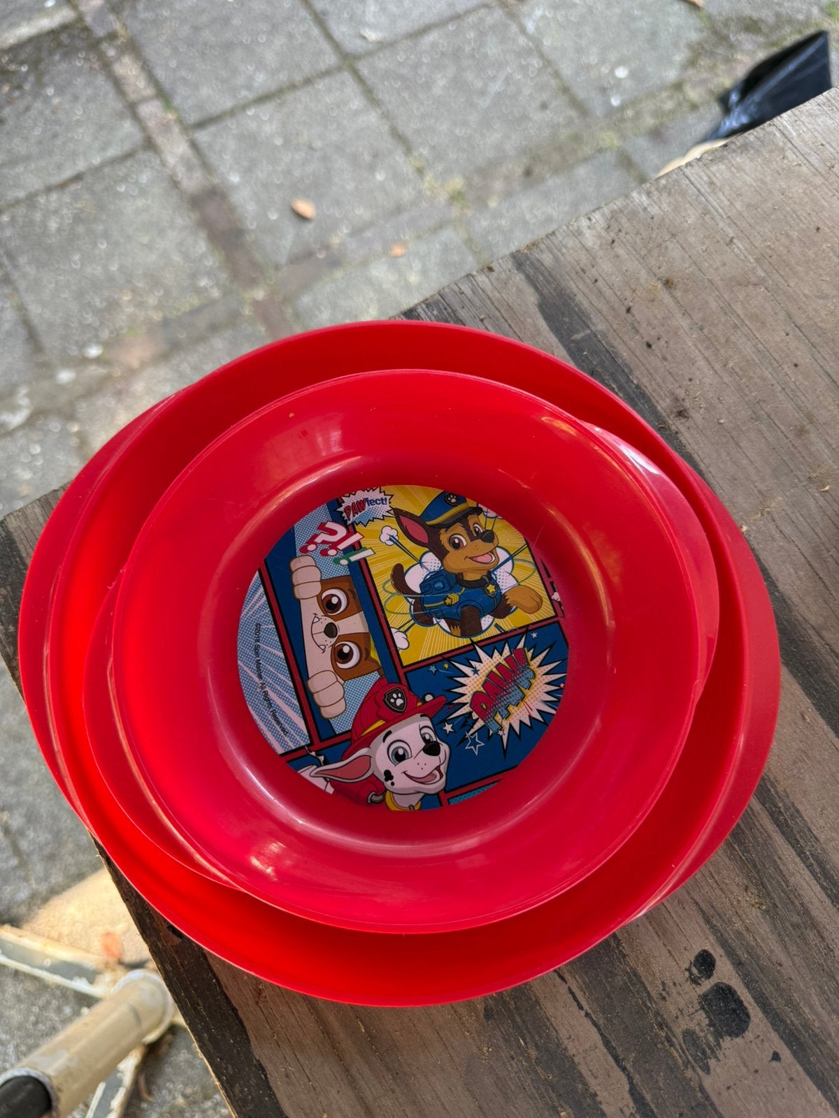 Paw patrol bord schaaltje, Ophalen of Verzenden, Zo goed als nieuw, Overige stijlen, Bord(en)