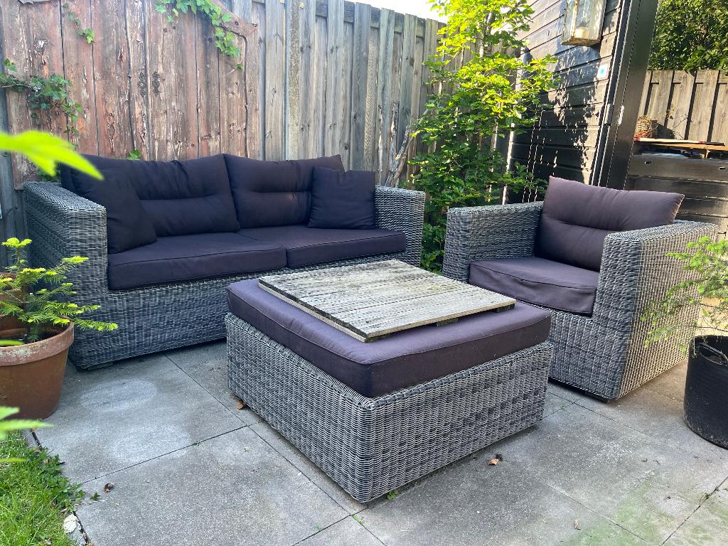 Bellagio Lounge/Tuinset, Ophalen, 4 zitplaatsen, Bank, Zo goed als nieuw