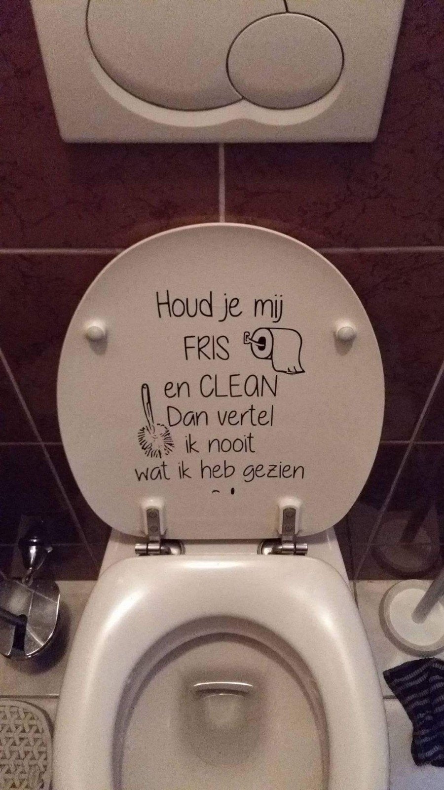 Leuke toiletstickers: Olaf, 'Clean' of eigen tekst!, Ophalen of Verzenden