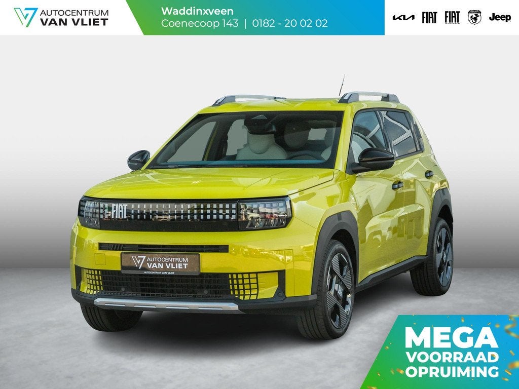 Fiat Grande Panda La Prima 11 kW 44 kWh | Uit voorraad lever, Auto's, Fiat, Stof, Huisgarantie, Panda, Met garantie (alle)