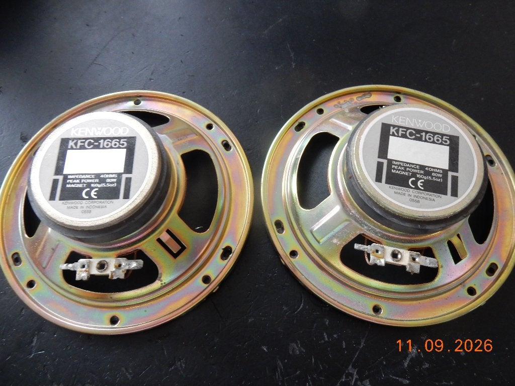 Kenwood autospeakers KFC 1665 2x, Ophalen of Verzenden, Gebruikt