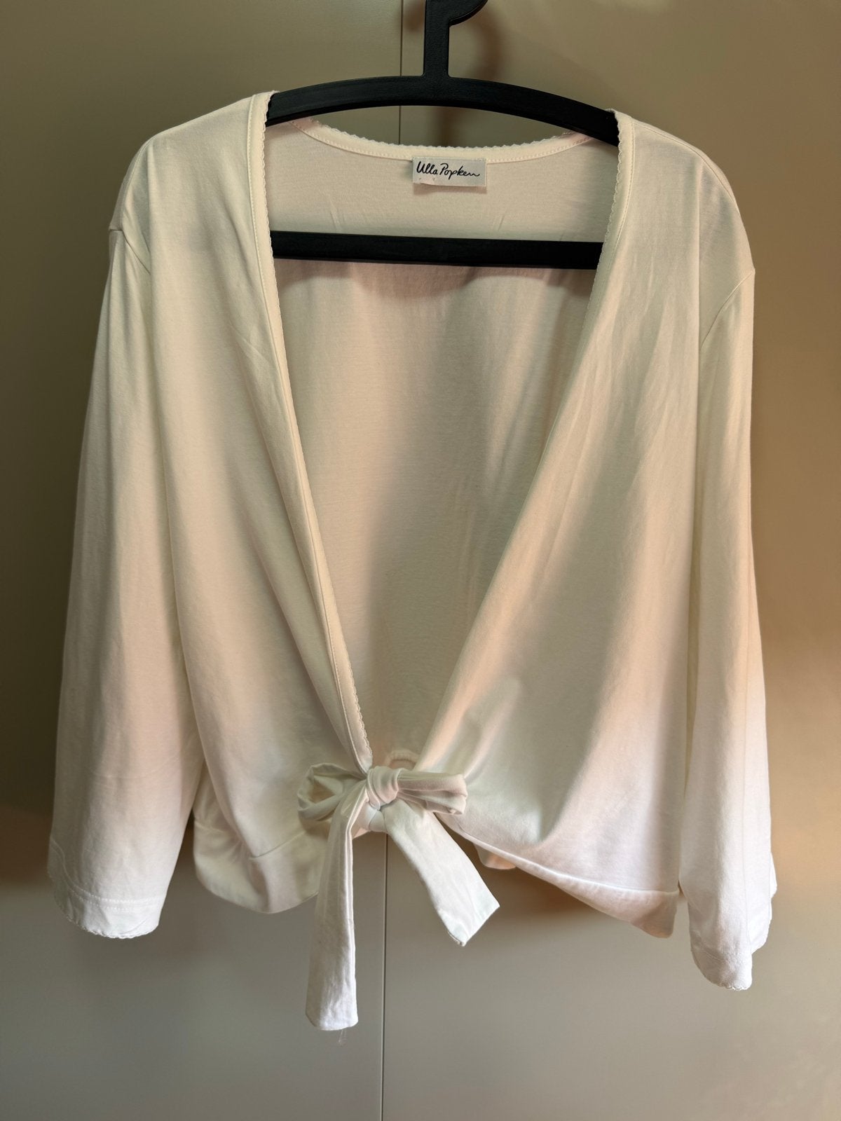 Ulla Popken wit vestje bolero met strikdetail / maat 54 56, Ophalen of Verzenden, Zo goed als nieuw, Wit, Trui of Vest