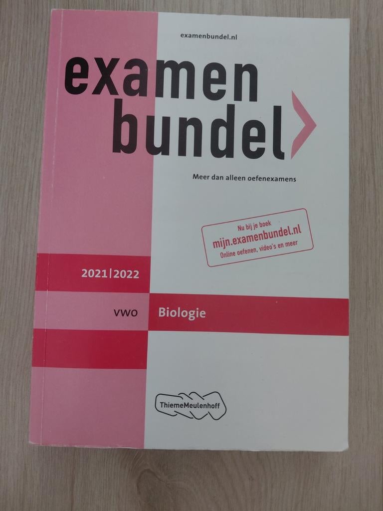 Examenbundel VWO biologie 2021/2022, Ophalen, Zo goed als nieuw, VWO, Biologie