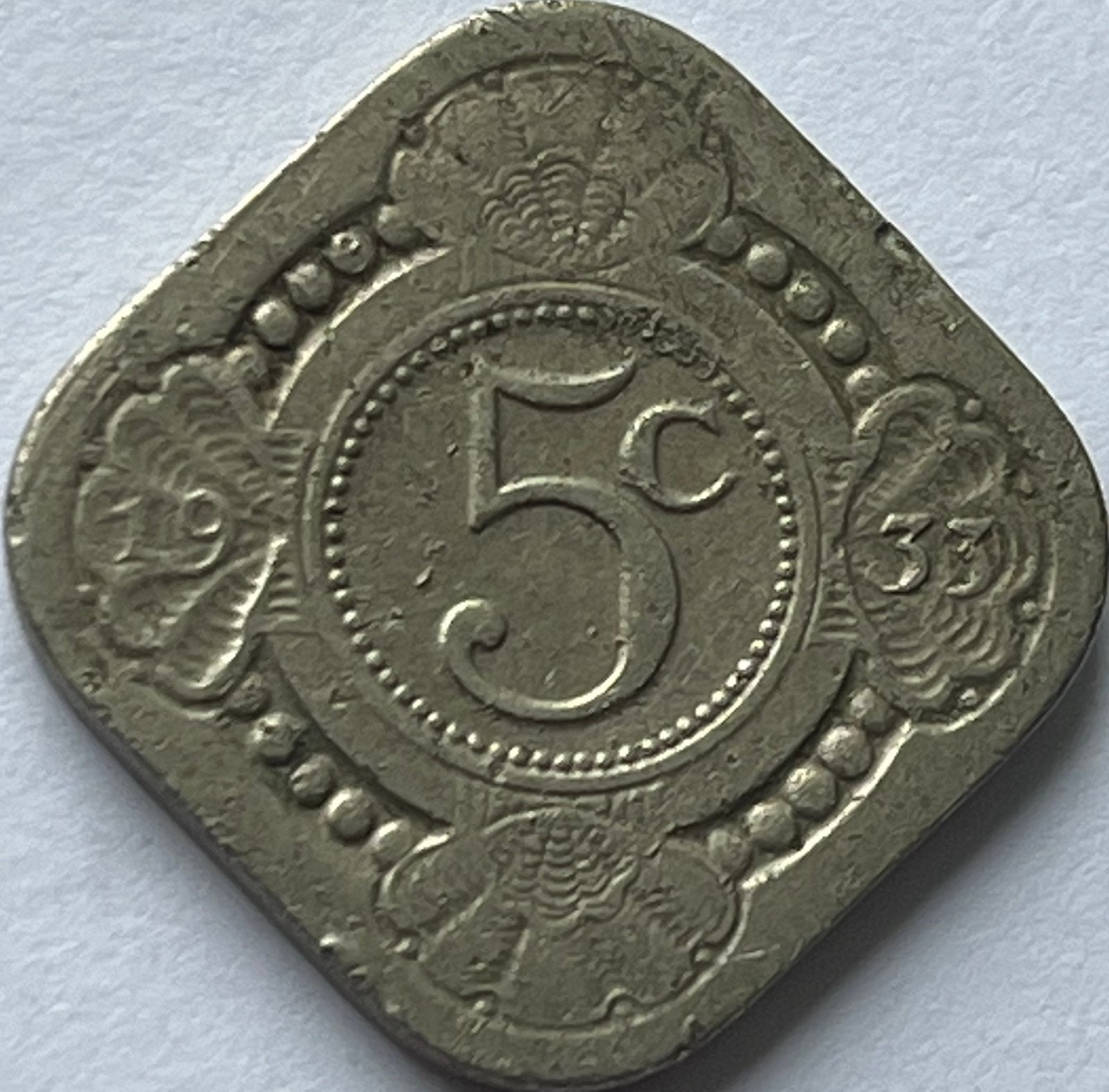Vijf cent 1933, Ophalen of Verzenden, Koningin Wilhelmina, 5 cent, Losse munt