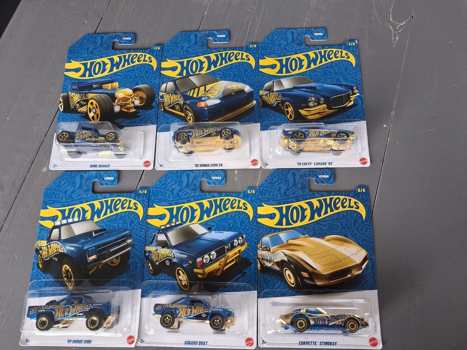 Hot Wheels 58th Anniversary Set - 6 auto's 2x beschikbaar, Ophalen of Verzenden, Nieuw